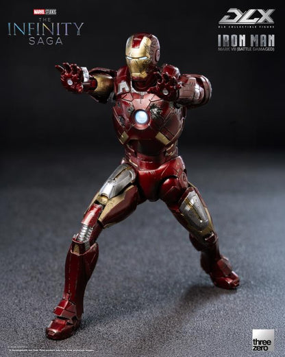 threezero Marvel Infinity Saga DLX Iron Man Mark 7 (Battle Damaged Ver.) 1/12 Scale 7-Inch Action Figure - View 11