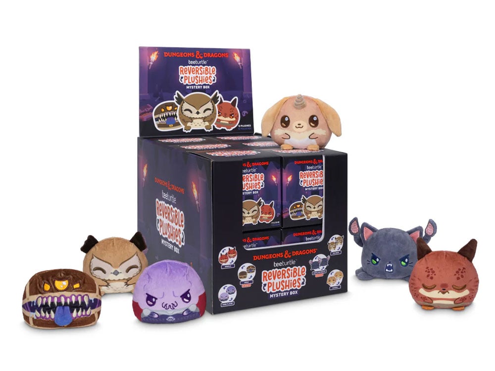 TeeTurtle Dungeons & Dragons 12 Random Reversible 3-Inch Plushies with Mimic and Owlbear - View 2