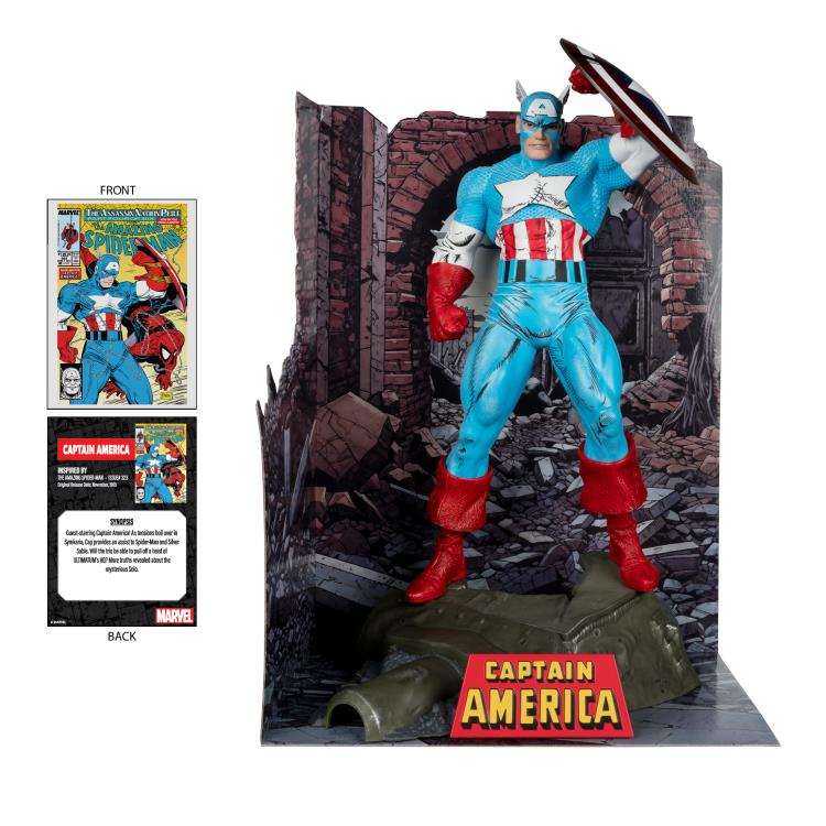 McFarlane Toys Marvel Comics Captain America (The Amazing Spider-Man #323) 1/6 Scale Action Figure - View 7