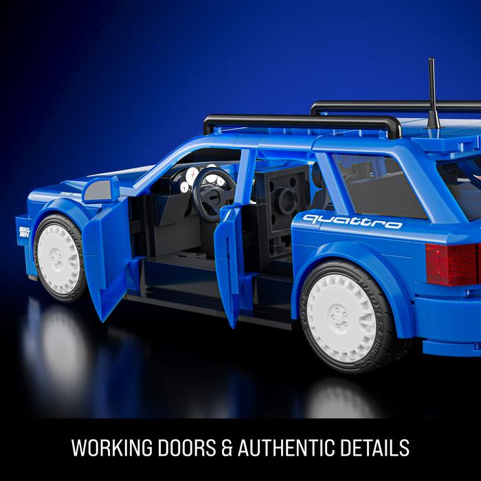 Hot Wheels Speed Series Mattel Brick Shop 1994 Audi Avant RS2 1/32 Scale Building Set - View 5