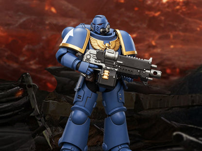 JoyToy Warhammer 40,000 Ultramarines Intercessor 1/18 Scale Plastic Action Figure 4.8-Inch - View 2