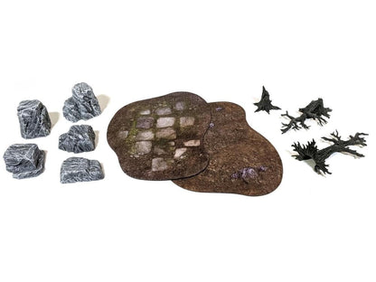 Monster Fight Club Monster Scenery Broken Ground Tabletop Scenery Set - View 3