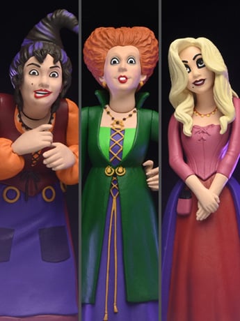 NECA Disney Hocus Pocus Toony Terrors Sanderson Sisters 3-Pack Plastic Figures
