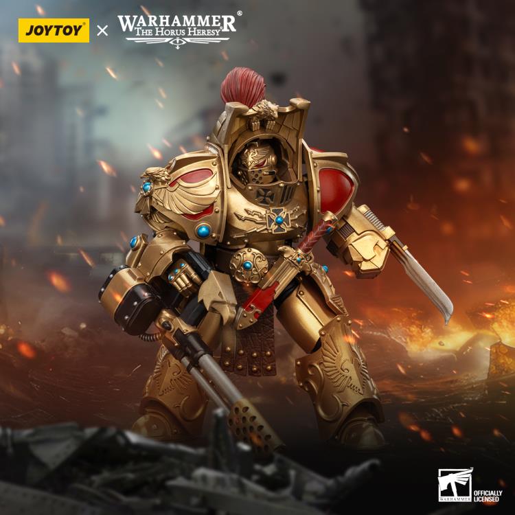 JoyToy Warhammer The Horus Heresy Legio Custodes Aquilon Terminator Squad Aquilon with Infernus Firepike 1/18 Scale Action Figure - View 3
