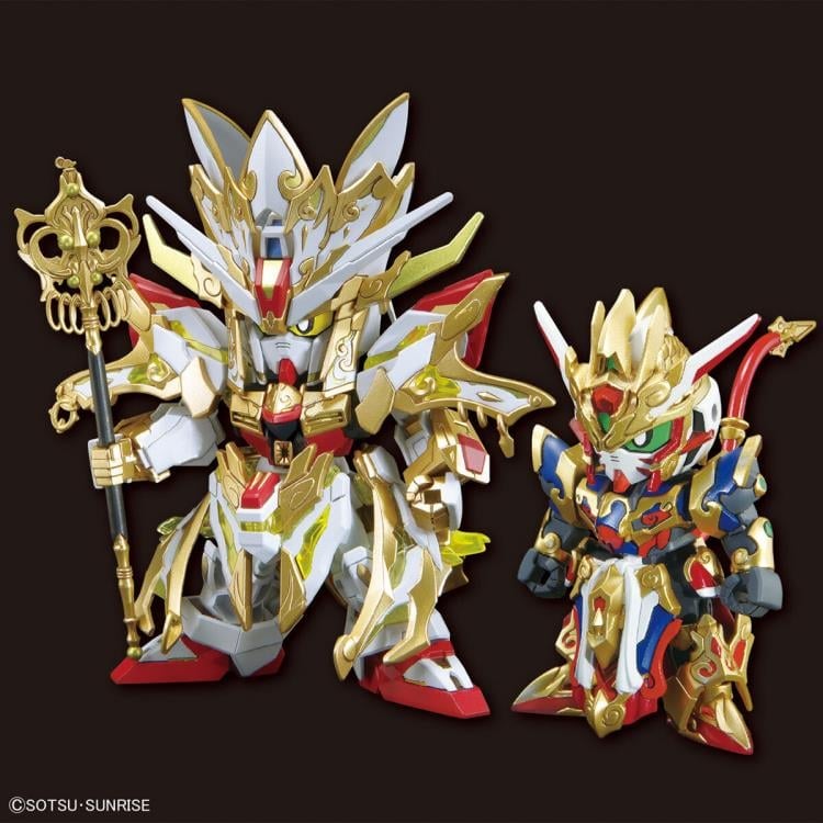 Bandai SD Gundam World Heroes SDW Revival of the Heroes! Wukong Impulse Childhood Ver. and Sanzang Strike Freedom Gundam Model Kit Set - View 3