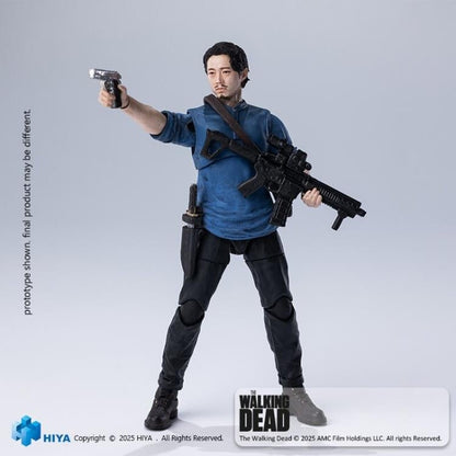 Hiya Toys The Walking Dead Exquisite Mini Series Glenn 1/18 Scale Action Figure 4-Inch - View 8