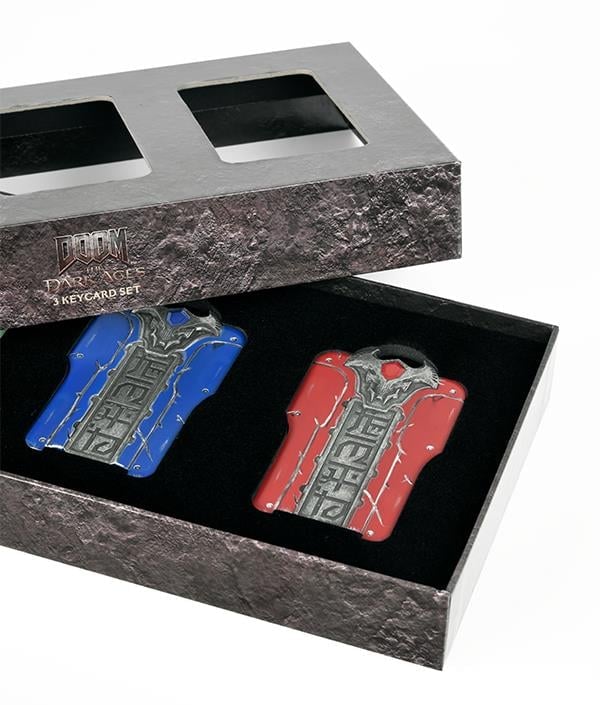 Bethesda Doom: The Dark Ages Keycard Replica 3-Pack in Zinc Alloy - View 12