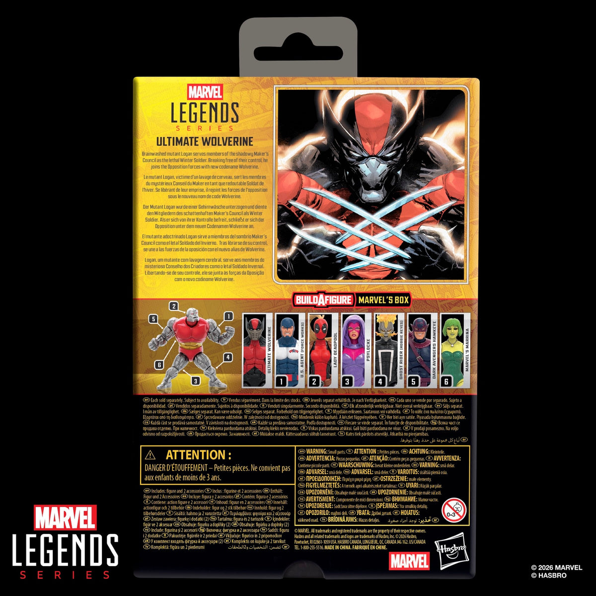 Hasbro Marvel Legends Ultimate Wolverine Action Figure (Marvel's Box BAF) - View 12