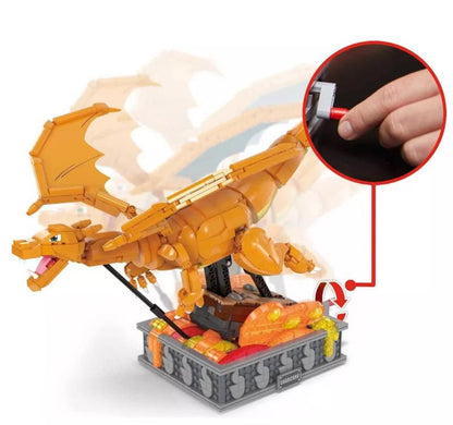 Mattel Pokemon Mega Construx Wonder Builder Motion Charizard Building Set - View 4