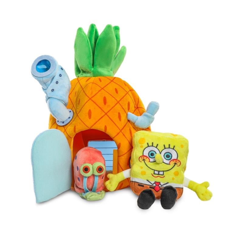 Kidrobot SpongeBob SquarePants Pineapple 13-Inch Interactive Plush with SpongeBob and Gary - View 3