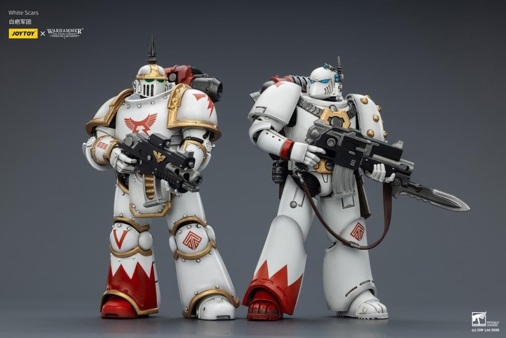JoyToy Warhammer The Horus Heresy White Scars MKVI Tactical Legionary 1/18 Scale Action Figure - View 16