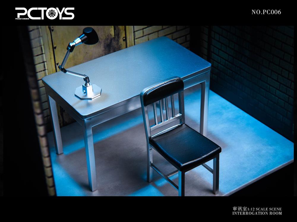 PCToys Interrogation Scene Table & Chair 1/12 Scale Accessory Set (7.87-Inch) - View 9