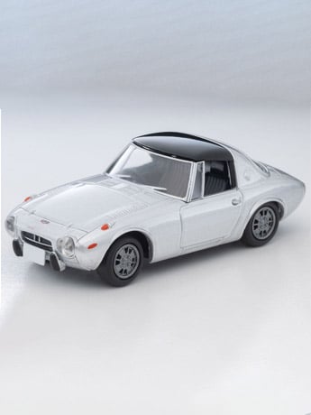 Tomytec Tomica Limited Vintage TLV-139c 1969 Toyota Sports 800 (Silver) with Custom Wheels 1/64 Scale Diecast Model