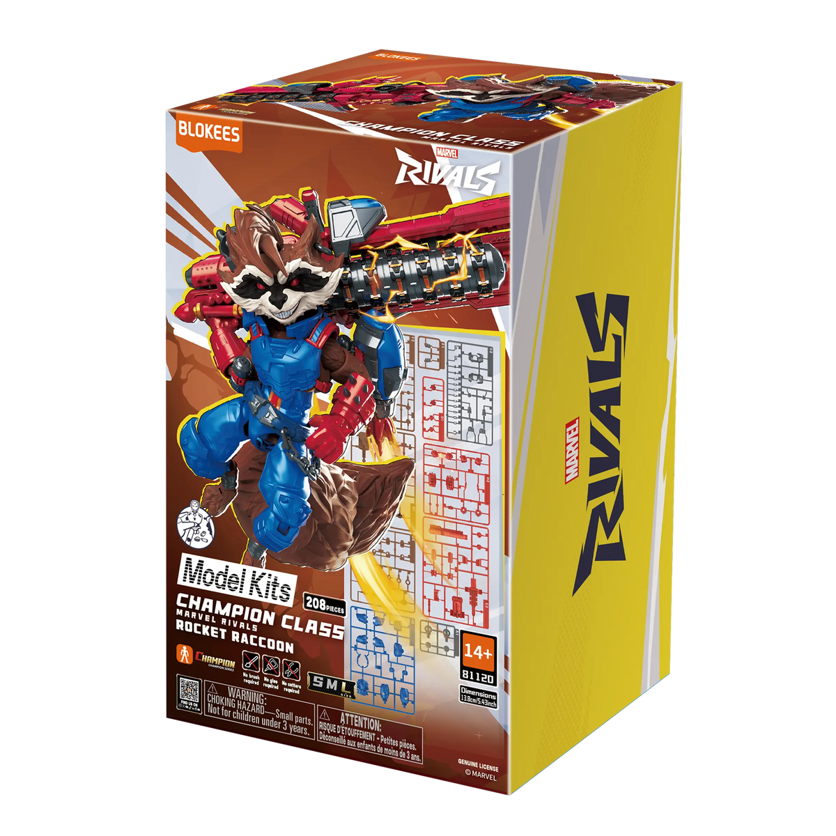 Blokees Marvel Rivals Champion Class CC08 Rocket Raccoon Model Kit, 5.5-Inch - View 9