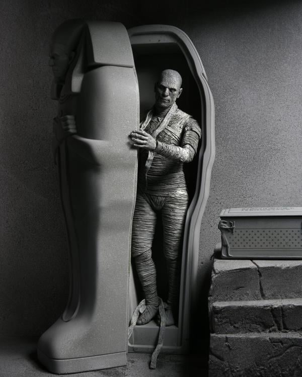 NECA Universal Monsters Ultimate Mummy (Black and White) 90th Anniversary Figure - View 7