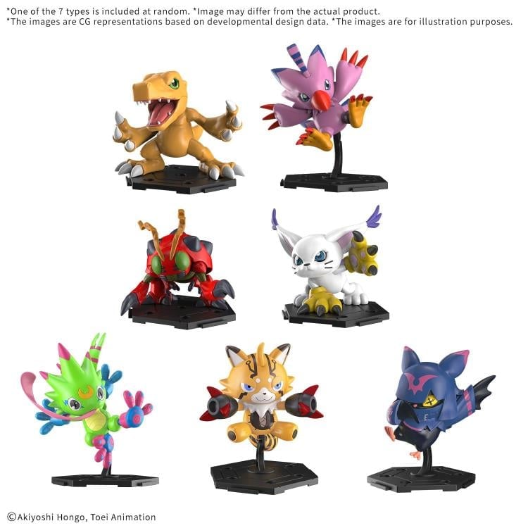 Bandai Digimon Gathering Part 1 Random Model Kit with Agumon and Tailmon - View 3
