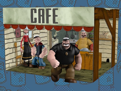 Mezco Toyz Popeye Classic Comic Strip 5 Points Deluxe Boxed Set with Bluto and Olive Oyl - View 2