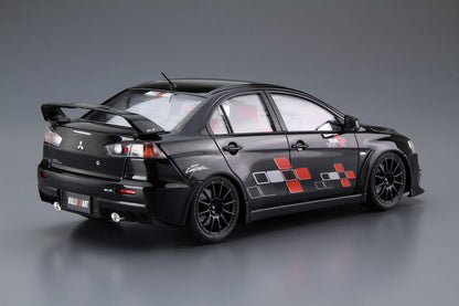Aoshima Tuned Car #52 Mitsubishi Ralliart CZ4A Lancer Evolution X '07 1/24 Scale Plastic Model Kit - View 4