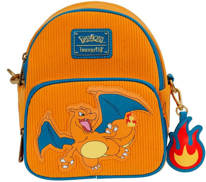 Loungefly Pokemon Charizard Corduroy Convertible Exclusive Limited Edition Mini Backpack - View 3