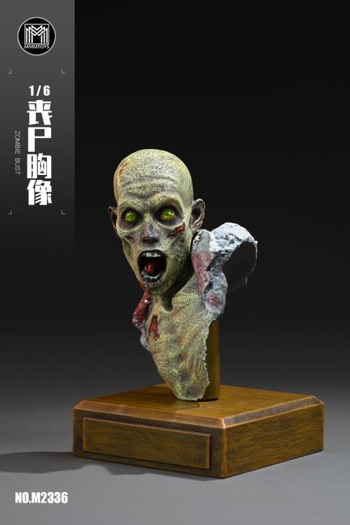 MMMToys Zombie 1/6 Scale Resin Bust, 4-Inch Collectible Statue - View 3