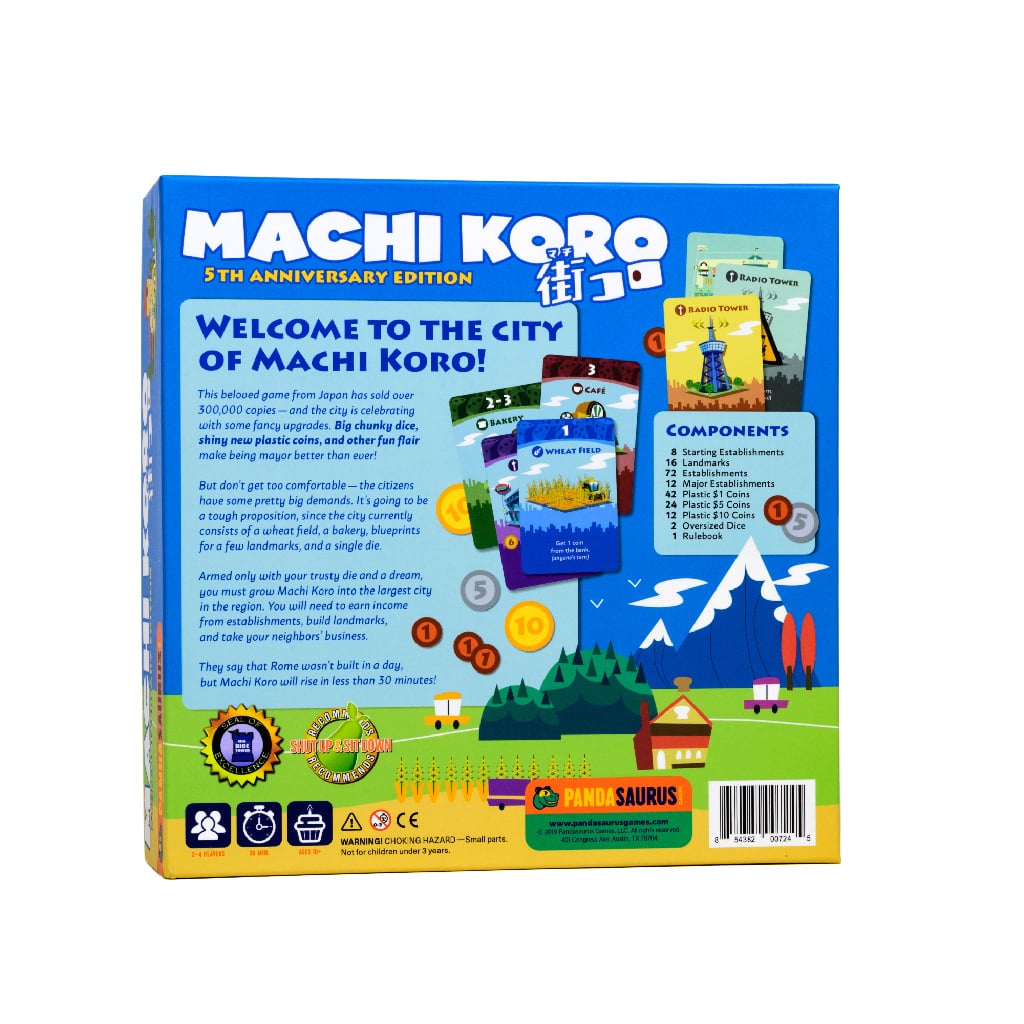Pandasaurus Games Machi Koro 5th Anniversary Edition Board Game - View 3