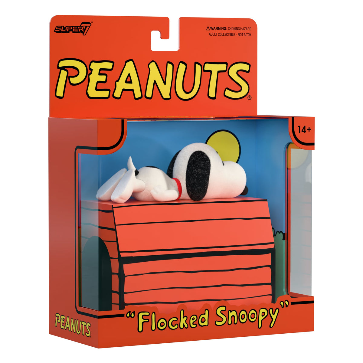 Super7 Peanuts ReAction Sleeping Snoopy (Flocked) Action Figure - View 9