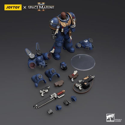 JoyToy Warhammer 40,000: Space Marine 2 Ultramarines Brother Chairon 1/18 Scale Plastic Action Figure - View 7