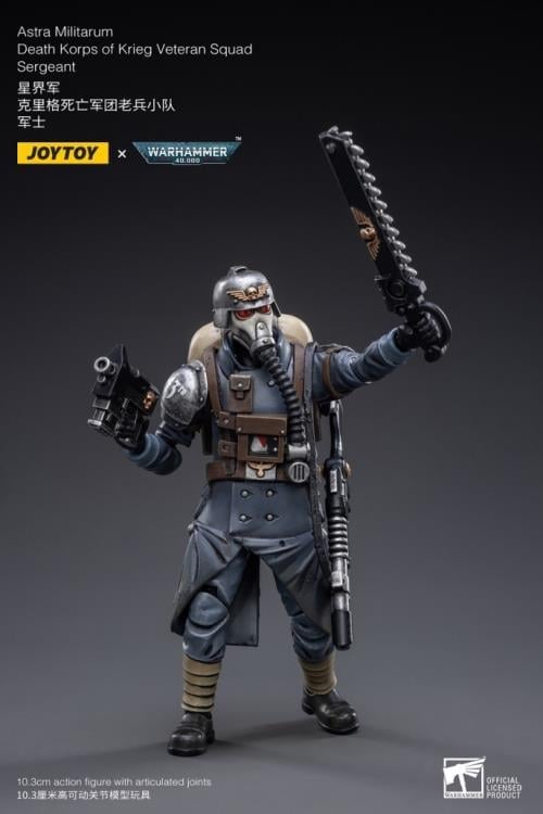 JoyToy Warhammer 40K Death Korps of Krieg Veteran Squad Guardsman Squad Sergeant 1/18 Scale Action Figure - View 3