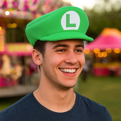 Bioworld Super Mario Embroidered Luigi Cosplay Hat in Polyester - View 8