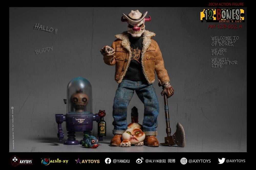 AxyToys 12 Bones Cowboy (2A) 8-Inch Plastic Action Figure - View 5