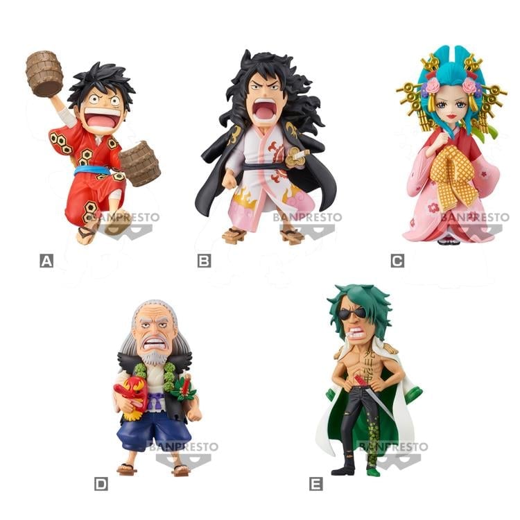 Bandai Banpresto One Piece World Collectable Figure Wano Country Kanketsuhen Vol.1 Set of 5 Figures - View 3