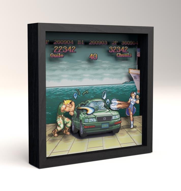 Pixel Frames Street Fighter II Car Scene Pixel Frame 9x9 with Guile and Chun-Li - View 3