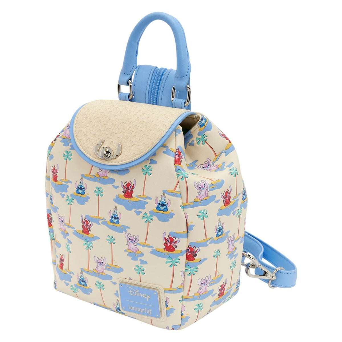Loungefly Lilo & Stitch Angel, Stitch, & Leroy Micro Mini Backpack 8.25-Inch - View 3