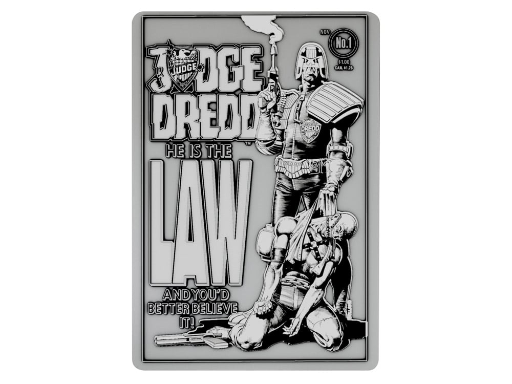 Fanattik 2000 AD Judge Dredd Comic Book Cover Limited Edition Metal Ingot - View 2