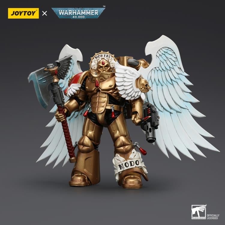 JoyToy Warhammer 40K Blood Angels Sanguinary Guard with Encarmine Axe and Inferno Pistol 1/18 Scale Action Figure - View 5