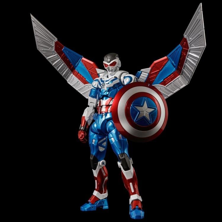 Sentinel Marvel Fighting Armor Captain America (Sam Wilson) Action Figure, 6.5-Inch - View 6
