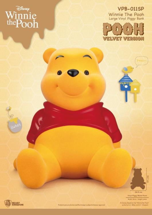 Beast Kingdom Winnie the Pooh VPB-011SP Pooh Velvet Ver. Large Vinyl Piggy Bank (14-Inch) - View 4