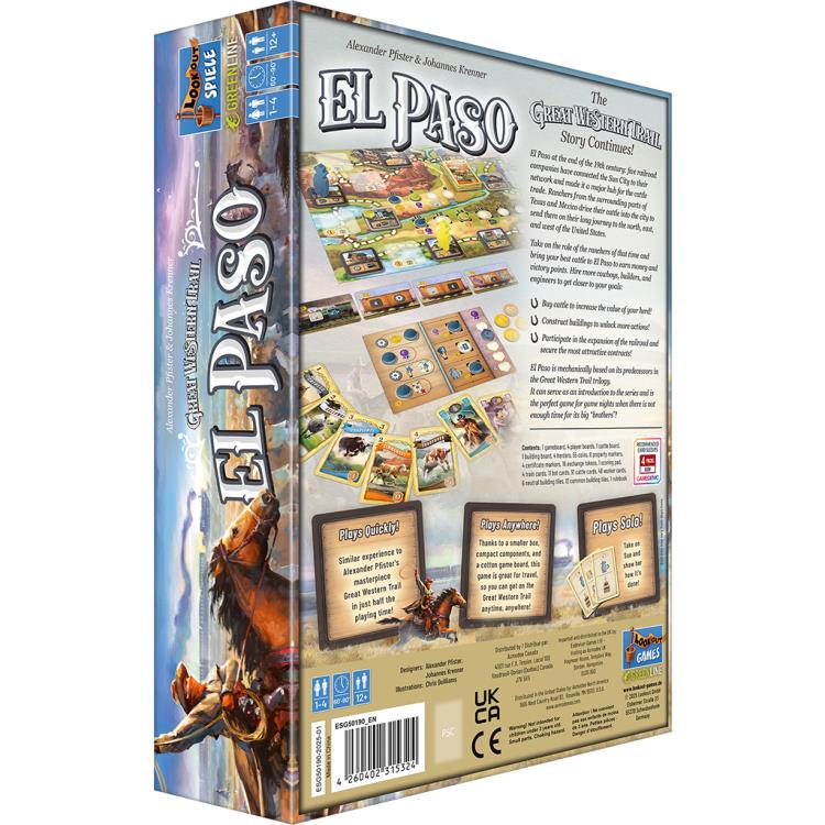 Lookout Games Great Western Trail: El Paso Board Game - View 10