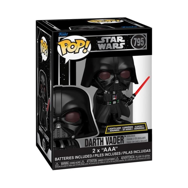 Funko Pop! Star Wars #795 Lights and Sounds Darth Vader with Lightsaber Vinyl Figure - View 4