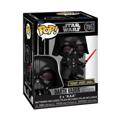 Funko Pop! Star Wars #795 Lights and Sounds Darth Vader with Lightsaber Vinyl Figure - View 4