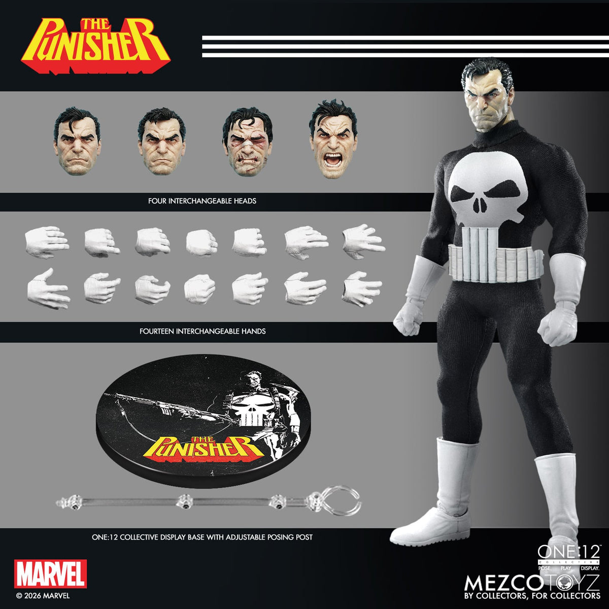 Mezco Toyz Marvel One:12 Collective The Punisher 1/12 Scale Action Figure - View 18