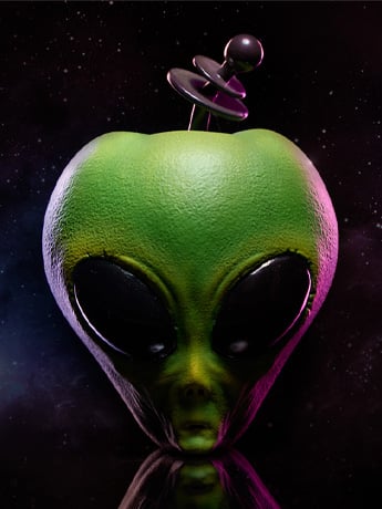 Sideshow Collectibles Alien Apple Green Variant 4-Inch Polystone Prop Replica