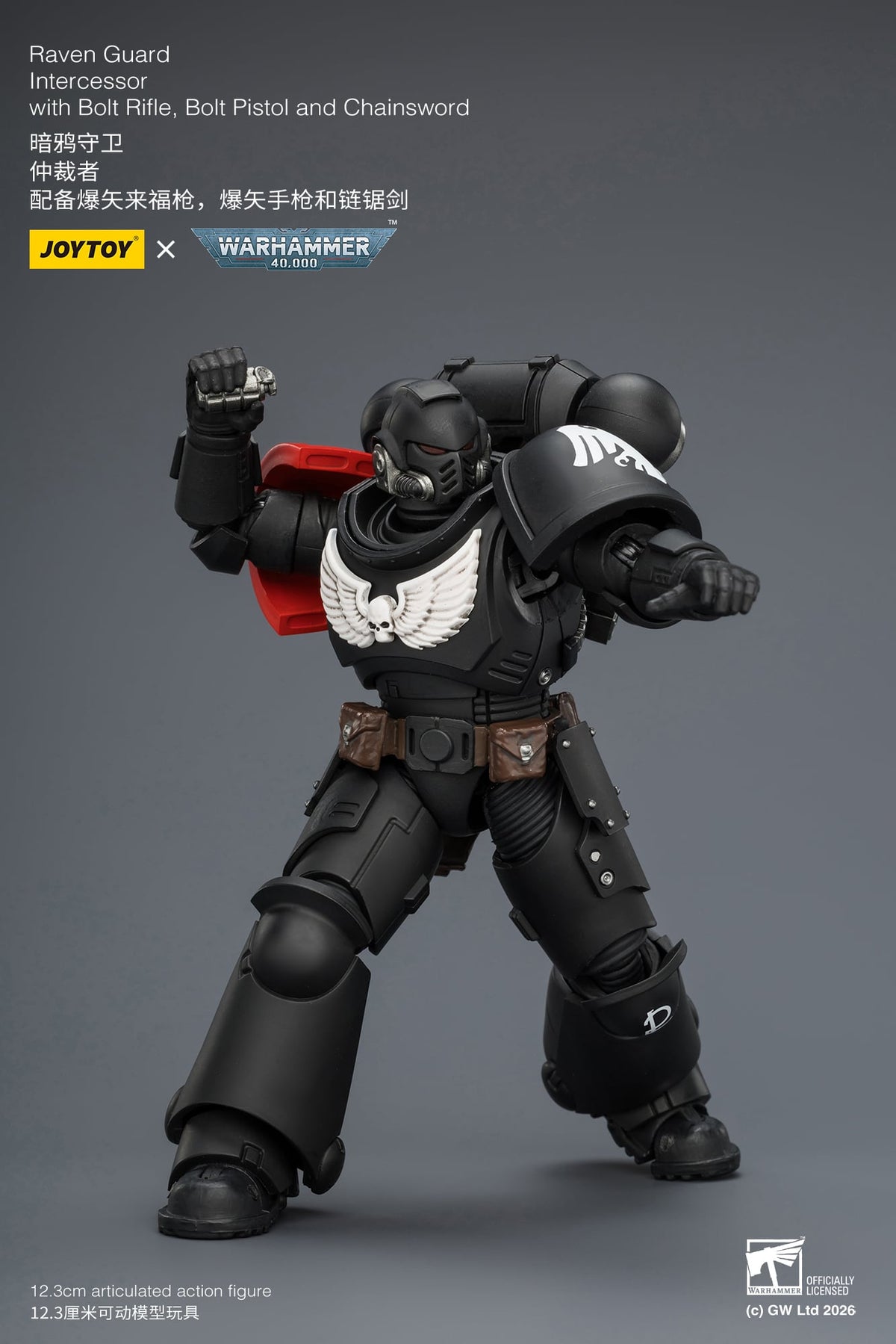 JoyToy Warhammer 40,000 Raven Guard Intercessor 1/18 Scale Plastic Action Figure 4.8-Inch - View 12