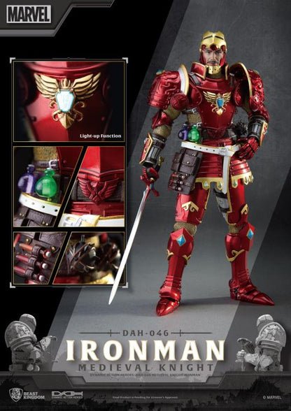Beast Kingdom Marvel Dynamic 8ction Heroes DAH-046 Medieval Knight Iron Man Action Figure, 8-Inch - View 6