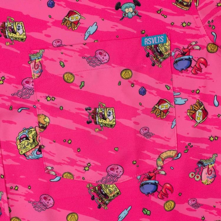 RSVLTS SpongeBob SquarePants Krusty Bobs Short Sleeve Button Up Shirt in KUNUFLEX Stretch - View 6