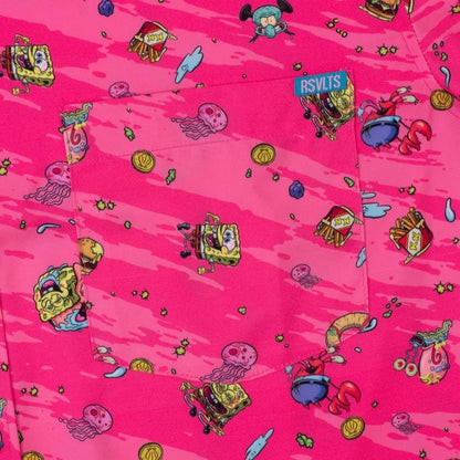 RSVLTS SpongeBob SquarePants Krusty Bobs Short Sleeve Button Up Shirt in KUNUFLEX Stretch - View 6