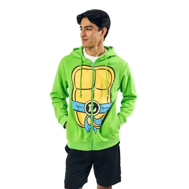 Bioworld Teenage Mutant Ninja Turtles Leonardo Cosplay Zip-Up Hoodie, Polyester - View 5