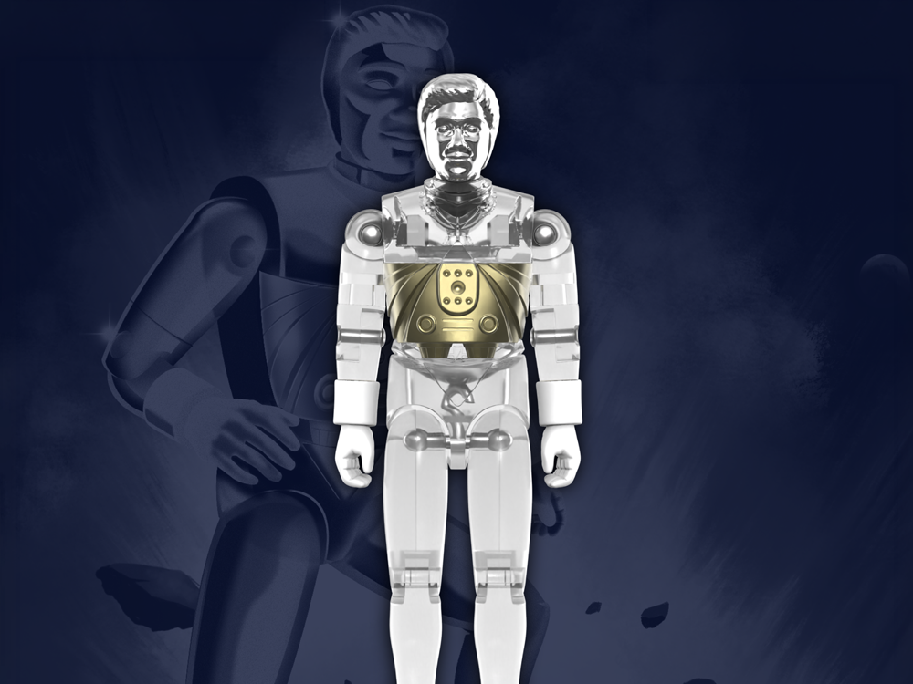 Super7 Micronauts ReAction+ Time Traveler (Translucent Clear) Action Figure - View 2