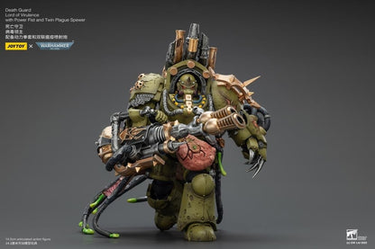JoyToy Warhammer 40,000 Death Guard Lord of Virulence with Power Fist and Twin Plague Spewer 1/18 Scale Action Figure - View 9