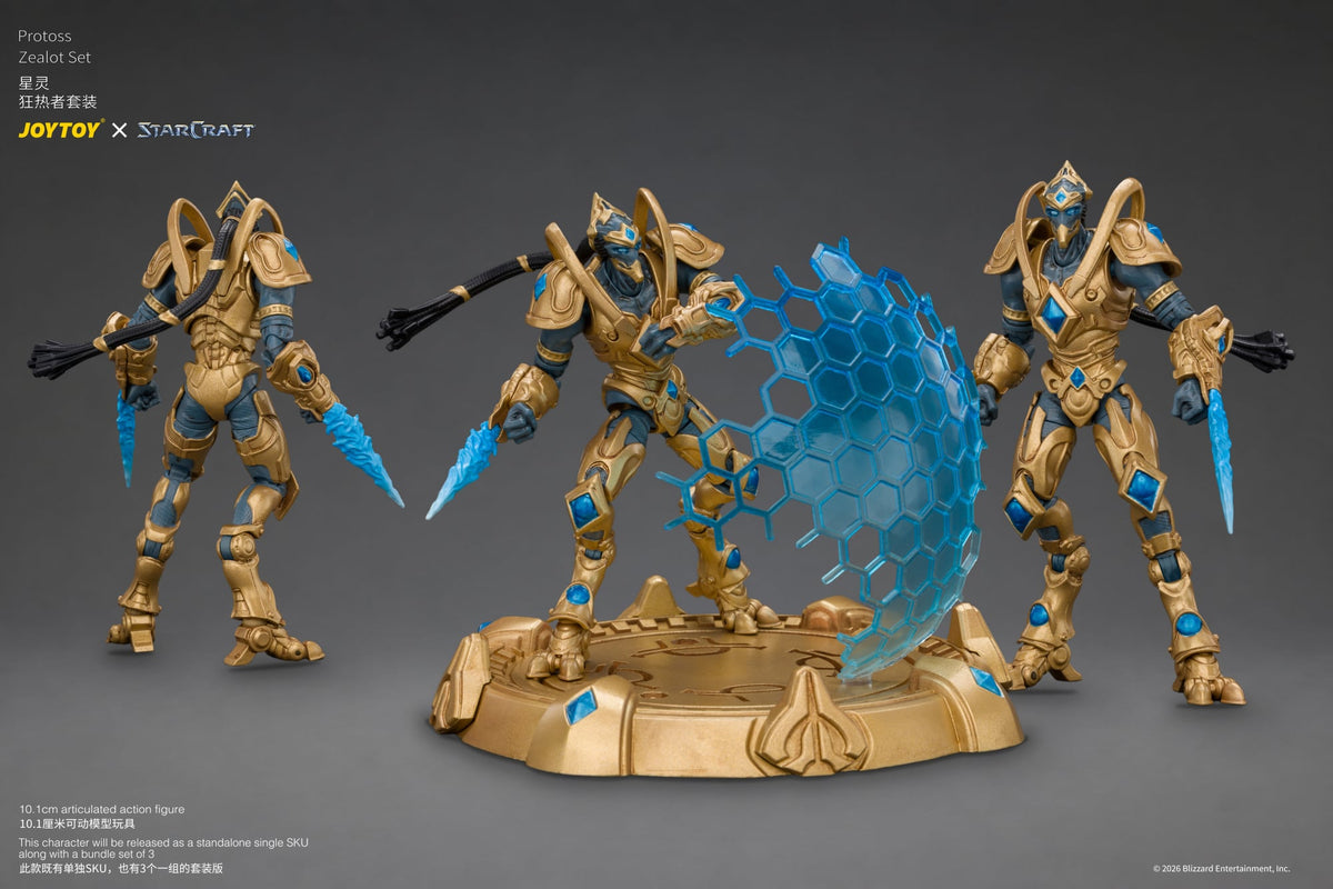 JoyToy StarCraft Protoss Zealot 1/25 Scale 4-Inch Action Figure Set - View 7
